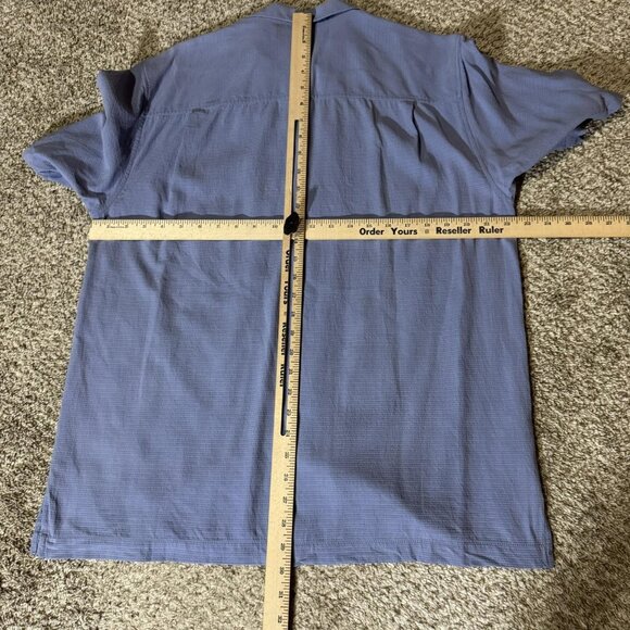 Tommy Bahama Shirt Mens Medium Blue Silk Camp Cuban Collar Short Sleeve - Picture 5 of 7